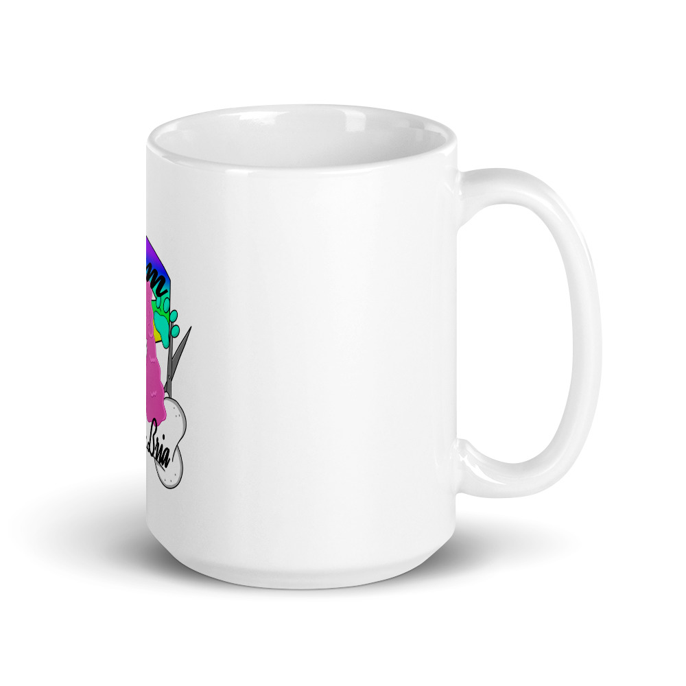 White glossy mug